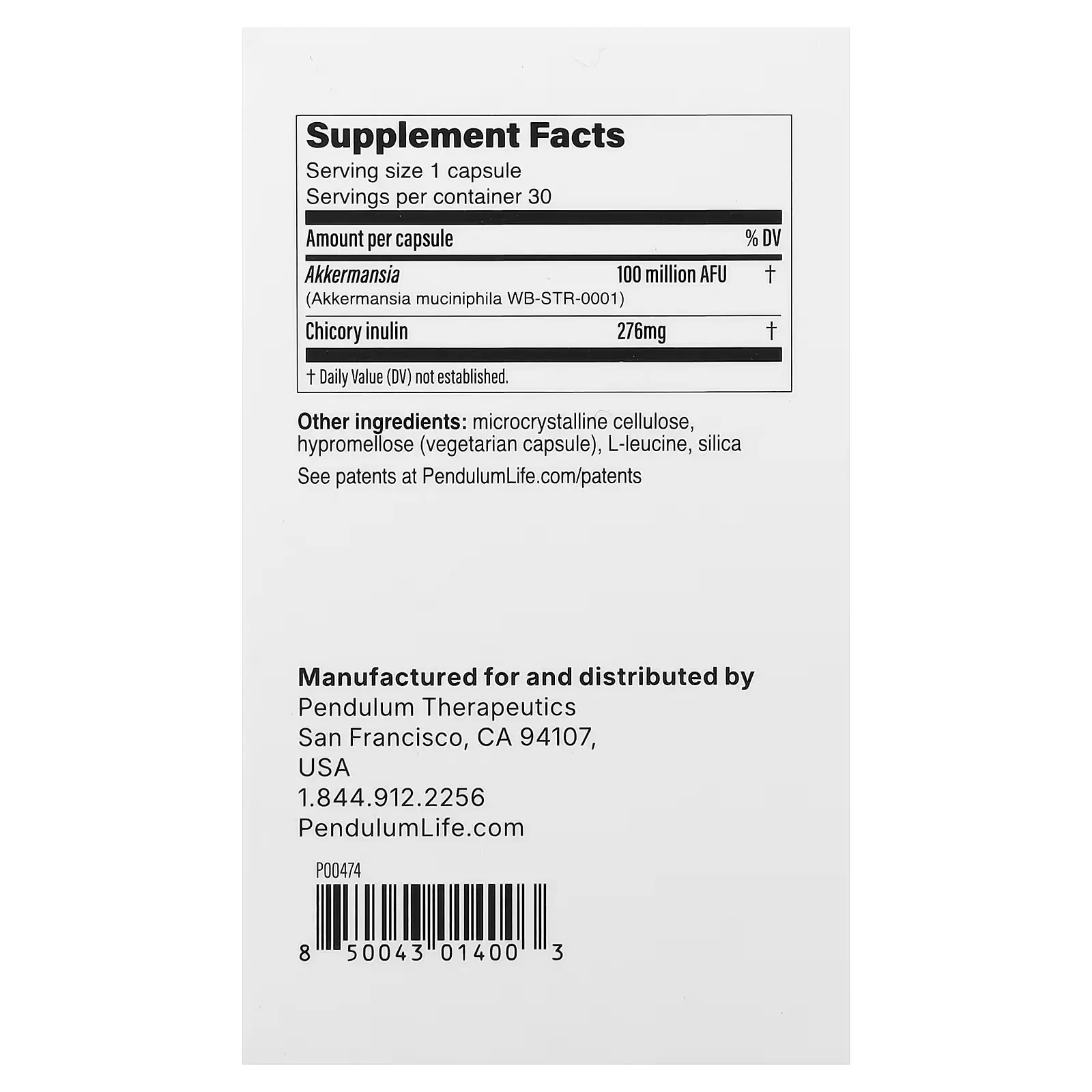 Pendulum Akkermansia label